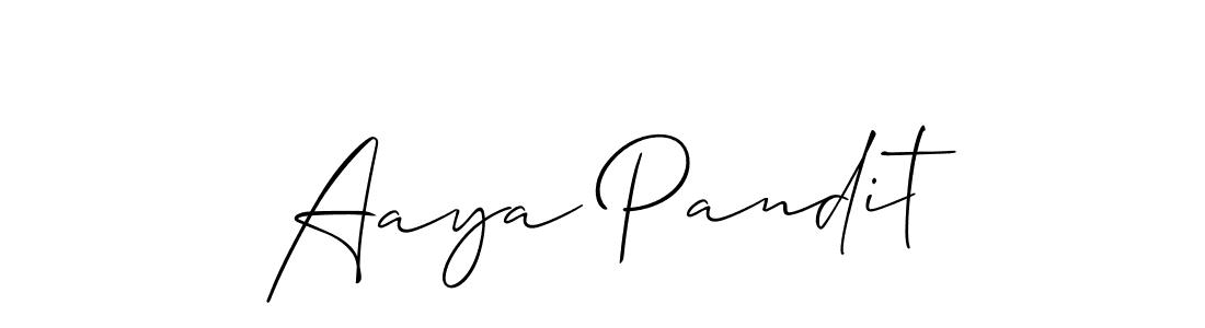 Make a beautiful signature design for name Aaya Pandit. Use this online signature maker to create a handwritten signature for free. Aaya Pandit signature style 2 images and pictures png