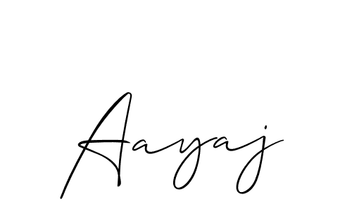 Also we have Aayaj name is the best signature style. Create professional handwritten signature collection using Allison_Script autograph style. Aayaj signature style 2 images and pictures png