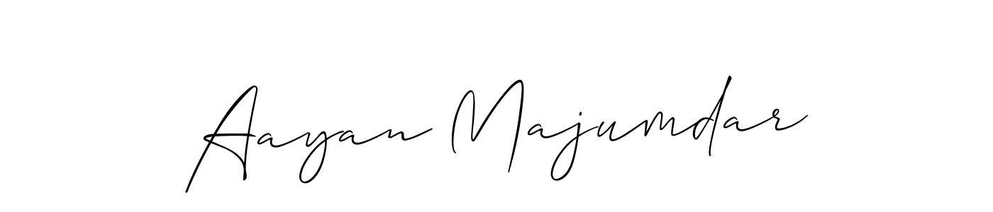 How to make Aayan Majumdar signature? Allison_Script is a professional autograph style. Create handwritten signature for Aayan Majumdar name. Aayan Majumdar signature style 2 images and pictures png