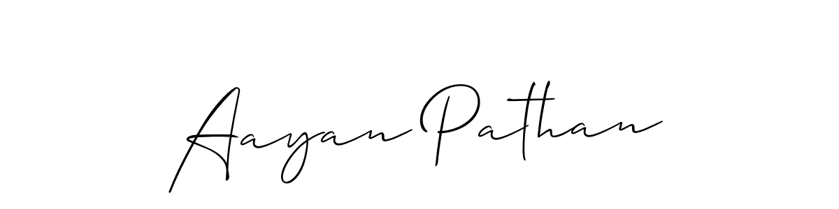 Also we have Aayan Pathan name is the best signature style. Create professional handwritten signature collection using Allison_Script autograph style. Aayan Pathan signature style 2 images and pictures png