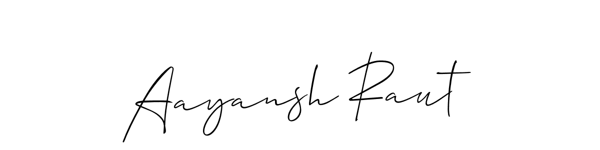 Make a short Aayansh Raut signature style. Manage your documents anywhere anytime using Allison_Script. Create and add eSignatures, submit forms, share and send files easily. Aayansh Raut signature style 2 images and pictures png