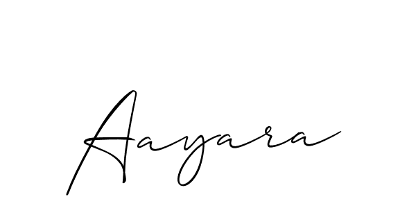 Create a beautiful signature design for name Aayara. With this signature (Allison_Script) fonts, you can make a handwritten signature for free. Aayara signature style 2 images and pictures png