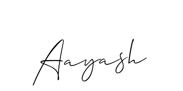 Use a signature maker to create a handwritten signature online. With this signature software, you can design (Allison_Script) your own signature for name Aayash. Aayash signature style 2 images and pictures png