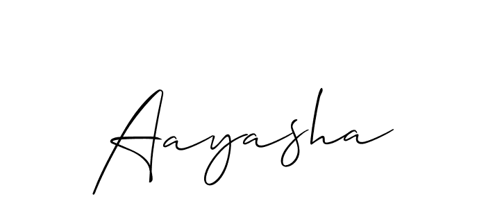 It looks lik you need a new signature style for name Aayasha. Design unique handwritten (Allison_Script) signature with our free signature maker in just a few clicks. Aayasha signature style 2 images and pictures png