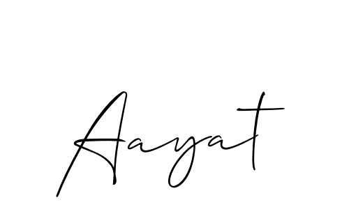 Also we have Aayat name is the best signature style. Create professional handwritten signature collection using Allison_Script autograph style. Aayat signature style 2 images and pictures png