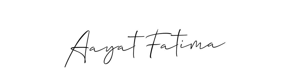 You should practise on your own different ways (Allison_Script) to write your name (Aayat Fatima) in signature. don't let someone else do it for you. Aayat Fatima signature style 2 images and pictures png