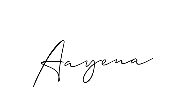 Similarly Allison_Script is the best handwritten signature design. Signature creator online .You can use it as an online autograph creator for name Aayena. Aayena signature style 2 images and pictures png