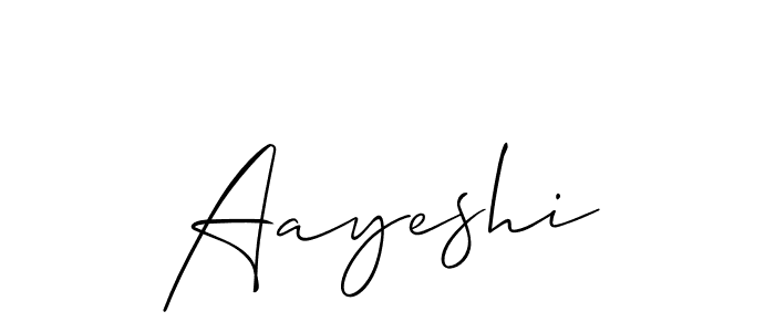 The best way (Allison_Script) to make a short signature is to pick only two or three words in your name. The name Aayeshi include a total of six letters. For converting this name. Aayeshi signature style 2 images and pictures png