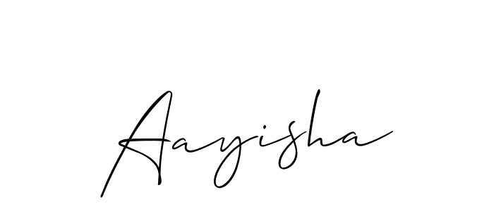The best way (Allison_Script) to make a short signature is to pick only two or three words in your name. The name Aayisha include a total of six letters. For converting this name. Aayisha signature style 2 images and pictures png