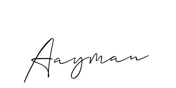 Aayman stylish signature style. Best Handwritten Sign (Allison_Script) for my name. Handwritten Signature Collection Ideas for my name Aayman. Aayman signature style 2 images and pictures png