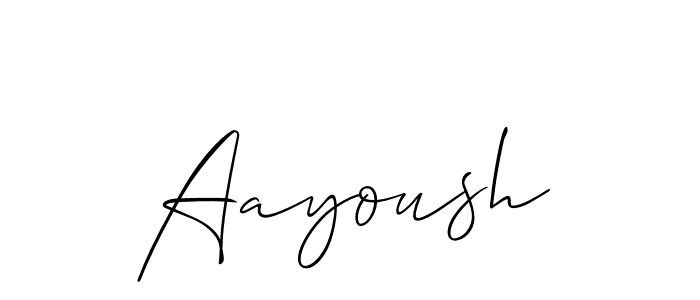 Also we have Aayoush name is the best signature style. Create professional handwritten signature collection using Allison_Script autograph style. Aayoush signature style 2 images and pictures png