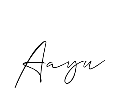 Also we have Aayu name is the best signature style. Create professional handwritten signature collection using Allison_Script autograph style. Aayu signature style 2 images and pictures png