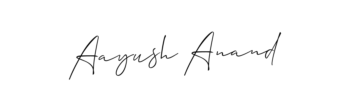 Aayush Anand stylish signature style. Best Handwritten Sign (Allison_Script) for my name. Handwritten Signature Collection Ideas for my name Aayush Anand. Aayush Anand signature style 2 images and pictures png
