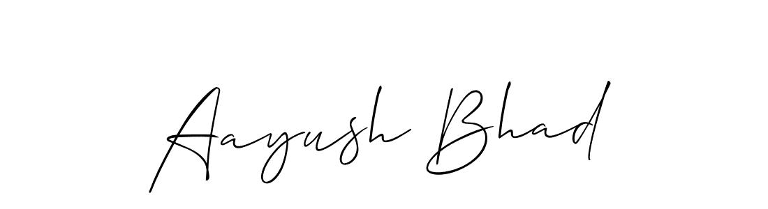 Make a short Aayush Bhad signature style. Manage your documents anywhere anytime using Allison_Script. Create and add eSignatures, submit forms, share and send files easily. Aayush Bhad signature style 2 images and pictures png
