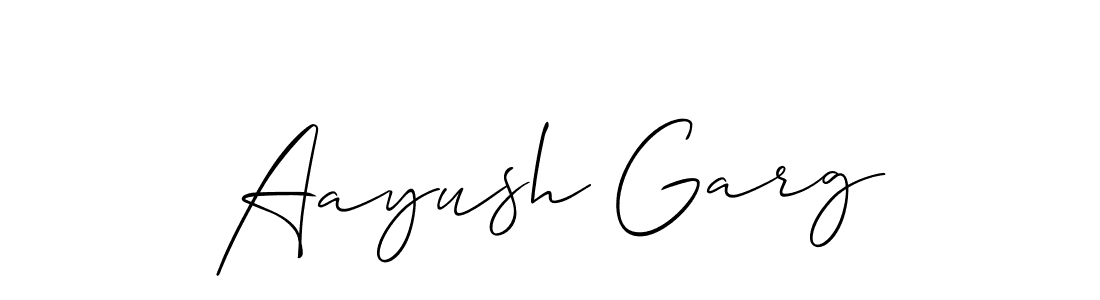 Make a beautiful signature design for name Aayush Garg. With this signature (Allison_Script) style, you can create a handwritten signature for free. Aayush Garg signature style 2 images and pictures png