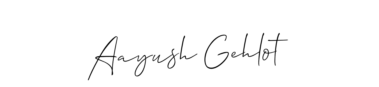 Allison_Script is a professional signature style that is perfect for those who want to add a touch of class to their signature. It is also a great choice for those who want to make their signature more unique. Get Aayush Gehlot name to fancy signature for free. Aayush Gehlot signature style 2 images and pictures png
