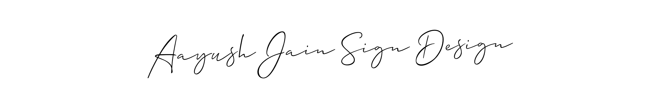 Make a beautiful signature design for name Aayush Jain Sign Design. With this signature (Allison_Script) style, you can create a handwritten signature for free. Aayush Jain Sign Design signature style 2 images and pictures png