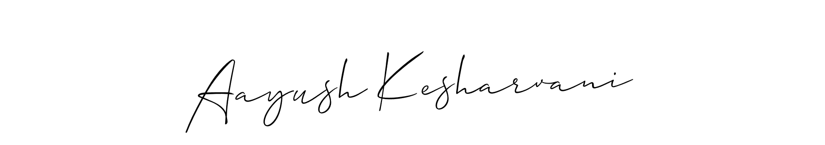 Create a beautiful signature design for name Aayush Kesharvani. With this signature (Allison_Script) fonts, you can make a handwritten signature for free. Aayush Kesharvani signature style 2 images and pictures png