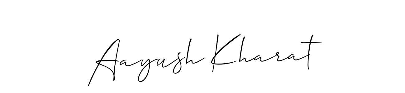 Use a signature maker to create a handwritten signature online. With this signature software, you can design (Allison_Script) your own signature for name Aayush Kharat. Aayush Kharat signature style 2 images and pictures png