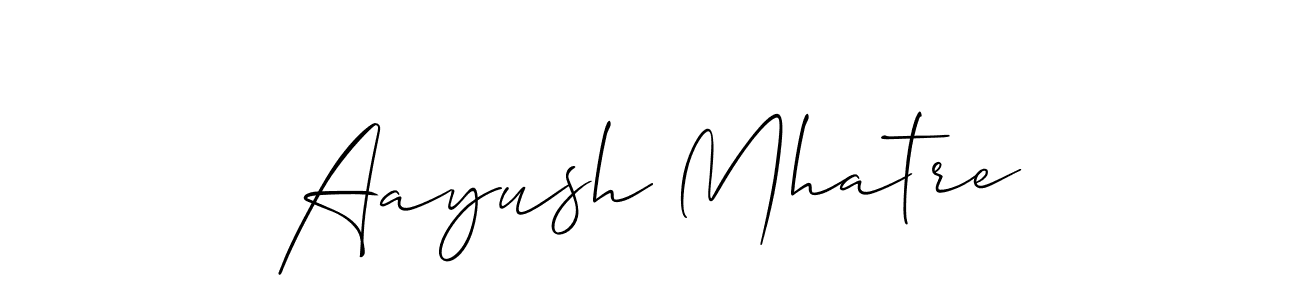 How to make Aayush Mhatre signature? Allison_Script is a professional autograph style. Create handwritten signature for Aayush Mhatre name. Aayush Mhatre signature style 2 images and pictures png