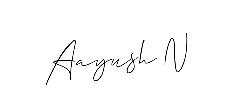 Similarly Allison_Script is the best handwritten signature design. Signature creator online .You can use it as an online autograph creator for name Aayush N. Aayush N signature style 2 images and pictures png