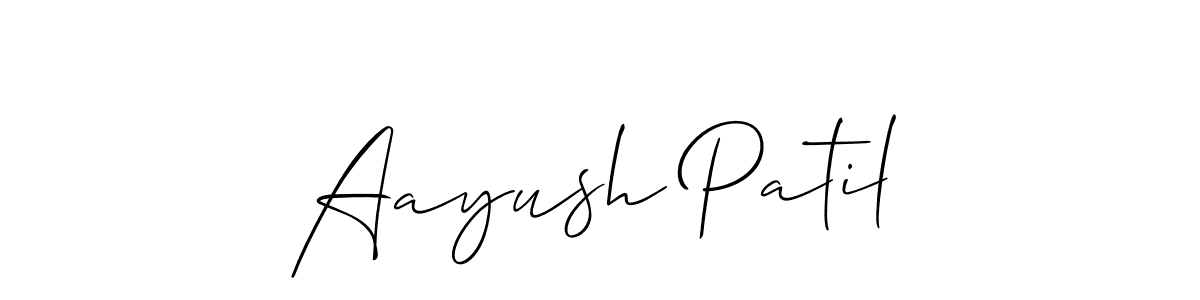 How to make Aayush Patil signature? Allison_Script is a professional autograph style. Create handwritten signature for Aayush Patil name. Aayush Patil signature style 2 images and pictures png