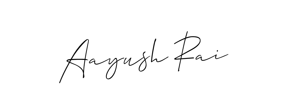 Aayush Rai stylish signature style. Best Handwritten Sign (Allison_Script) for my name. Handwritten Signature Collection Ideas for my name Aayush Rai. Aayush Rai signature style 2 images and pictures png