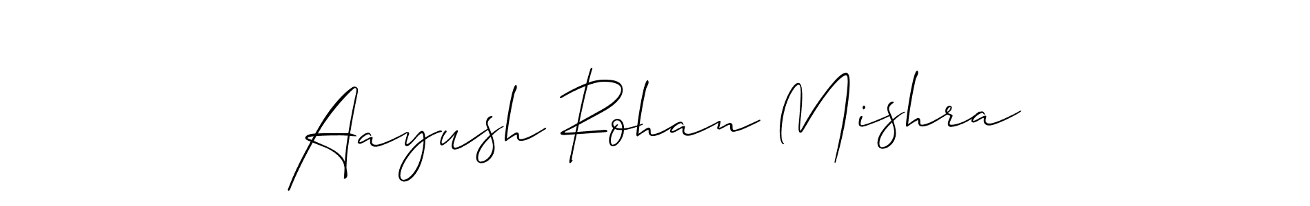 Make a short Aayush Rohan Mishra signature style. Manage your documents anywhere anytime using Allison_Script. Create and add eSignatures, submit forms, share and send files easily. Aayush Rohan Mishra signature style 2 images and pictures png
