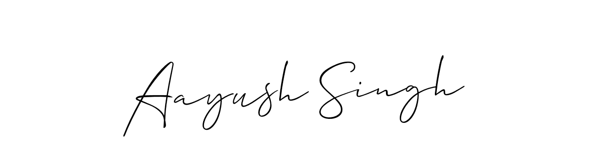 Create a beautiful signature design for name Aayush Singh. With this signature (Allison_Script) fonts, you can make a handwritten signature for free. Aayush Singh signature style 2 images and pictures png