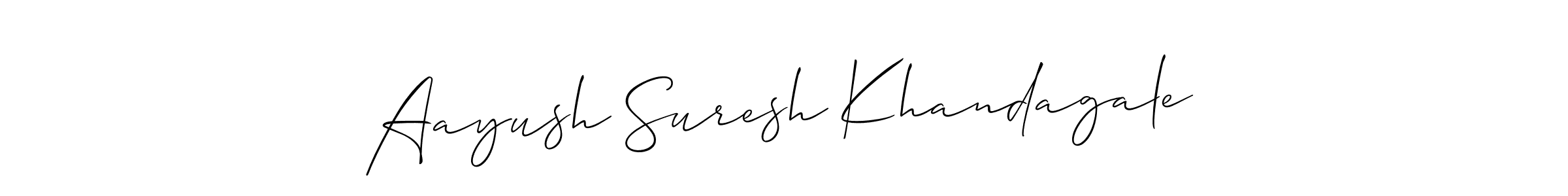 Similarly Allison_Script is the best handwritten signature design. Signature creator online .You can use it as an online autograph creator for name Aayush Suresh Khandagale. Aayush Suresh Khandagale signature style 2 images and pictures png