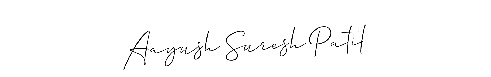if you are searching for the best signature style for your name Aayush Suresh Patil. so please give up your signature search. here we have designed multiple signature styles  using Allison_Script. Aayush Suresh Patil signature style 2 images and pictures png