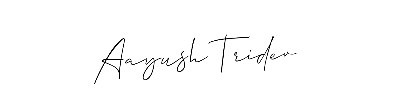 Similarly Allison_Script is the best handwritten signature design. Signature creator online .You can use it as an online autograph creator for name Aayush Tridev. Aayush Tridev signature style 2 images and pictures png