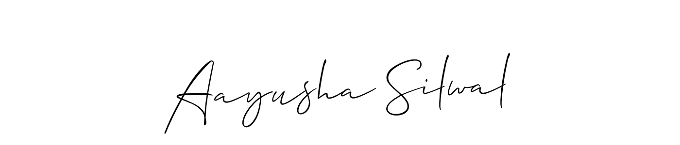 Also You can easily find your signature by using the search form. We will create Aayusha Silwal name handwritten signature images for you free of cost using Allison_Script sign style. Aayusha Silwal signature style 2 images and pictures png
