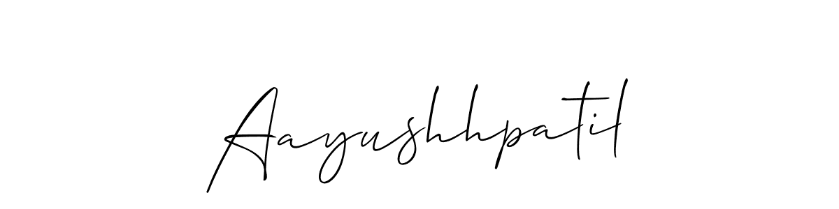 Allison_Script is a professional signature style that is perfect for those who want to add a touch of class to their signature. It is also a great choice for those who want to make their signature more unique. Get Aayushhpatil name to fancy signature for free. Aayushhpatil signature style 2 images and pictures png