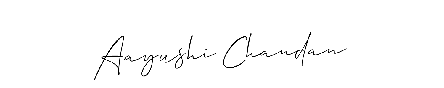 How to Draw Aayushi Chandan signature style? Allison_Script is a latest design signature styles for name Aayushi Chandan. Aayushi Chandan signature style 2 images and pictures png