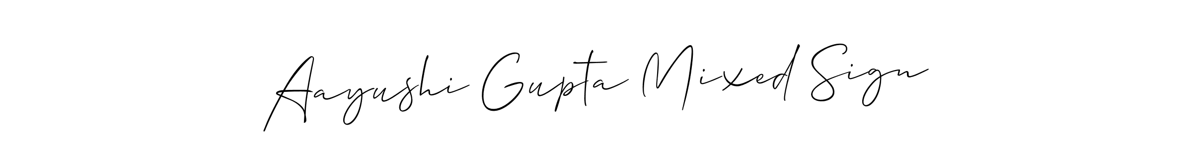 Create a beautiful signature design for name Aayushi Gupta Mixed Sign. With this signature (Allison_Script) fonts, you can make a handwritten signature for free. Aayushi Gupta Mixed Sign signature style 2 images and pictures png
