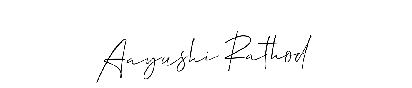 How to make Aayushi Rathod signature? Allison_Script is a professional autograph style. Create handwritten signature for Aayushi Rathod name. Aayushi Rathod signature style 2 images and pictures png