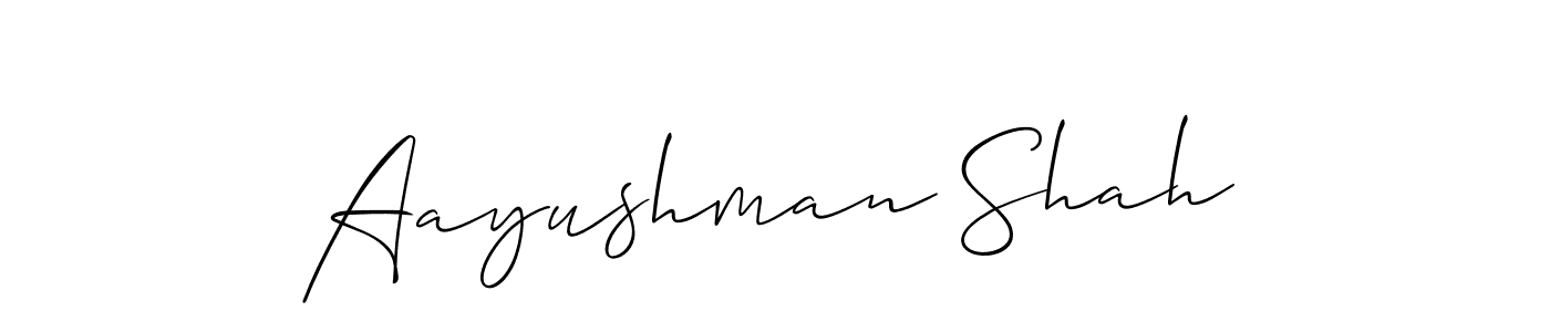Aayushman Shah stylish signature style. Best Handwritten Sign (Allison_Script) for my name. Handwritten Signature Collection Ideas for my name Aayushman Shah. Aayushman Shah signature style 2 images and pictures png