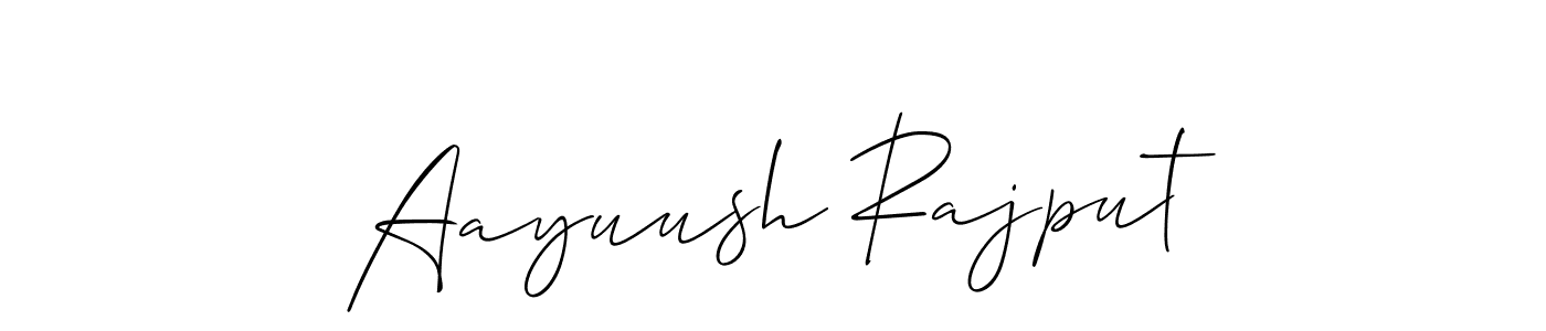 if you are searching for the best signature style for your name Aayuush Rajput. so please give up your signature search. here we have designed multiple signature styles  using Allison_Script. Aayuush Rajput signature style 2 images and pictures png