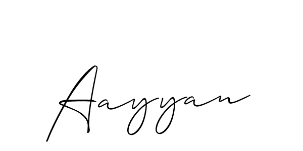 Also we have Aayyan name is the best signature style. Create professional handwritten signature collection using Allison_Script autograph style. Aayyan signature style 2 images and pictures png