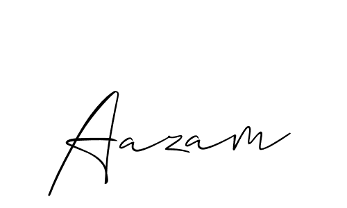 Also we have Aazam name is the best signature style. Create professional handwritten signature collection using Allison_Script autograph style. Aazam signature style 2 images and pictures png