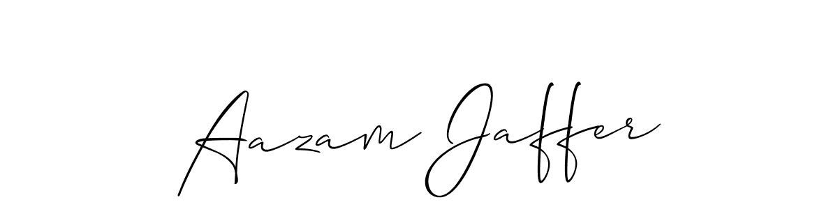 How to make Aazam Jaffer name signature. Use Allison_Script style for creating short signs online. This is the latest handwritten sign. Aazam Jaffer signature style 2 images and pictures png