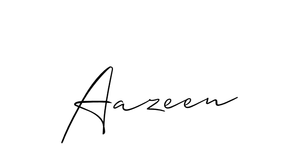 Aazeen stylish signature style. Best Handwritten Sign (Allison_Script) for my name. Handwritten Signature Collection Ideas for my name Aazeen. Aazeen signature style 2 images and pictures png