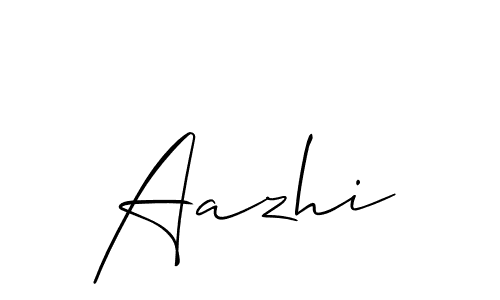 Use a signature maker to create a handwritten signature online. With this signature software, you can design (Allison_Script) your own signature for name Aazhi. Aazhi signature style 2 images and pictures png