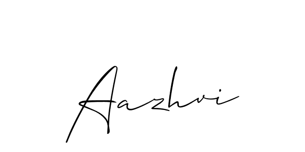 You should practise on your own different ways (Allison_Script) to write your name (Aazhvi) in signature. don't let someone else do it for you. Aazhvi signature style 2 images and pictures png