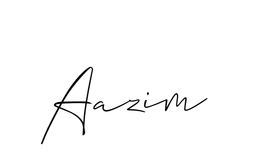 Also we have Aazim name is the best signature style. Create professional handwritten signature collection using Allison_Script autograph style. Aazim signature style 2 images and pictures png