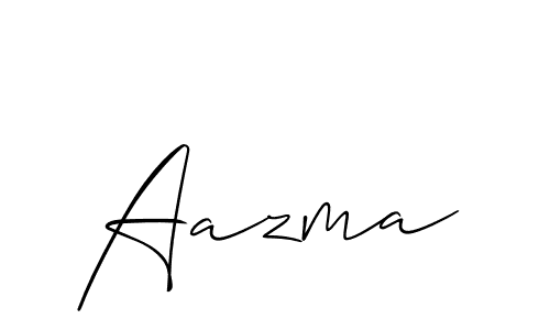 Make a beautiful signature design for name Aazma. With this signature (Allison_Script) style, you can create a handwritten signature for free. Aazma signature style 2 images and pictures png