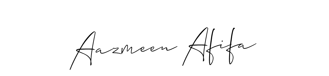 Also we have Aazmeen Afifa name is the best signature style. Create professional handwritten signature collection using Allison_Script autograph style. Aazmeen Afifa signature style 2 images and pictures png
