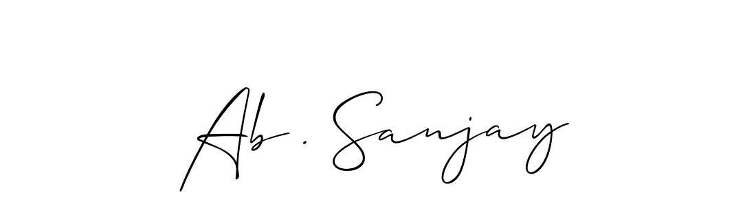 Also we have Ab . Sanjay name is the best signature style. Create professional handwritten signature collection using Allison_Script autograph style. Ab . Sanjay signature style 2 images and pictures png