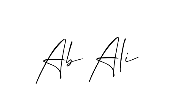 The best way (Allison_Script) to make a short signature is to pick only two or three words in your name. The name Ab Ali include a total of six letters. For converting this name. Ab Ali signature style 2 images and pictures png